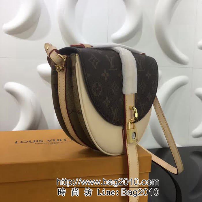 路易威登LV頂級原單 2018新品CHANTILLY LOCK 手袋M43590老花/杏皮 YDH1726